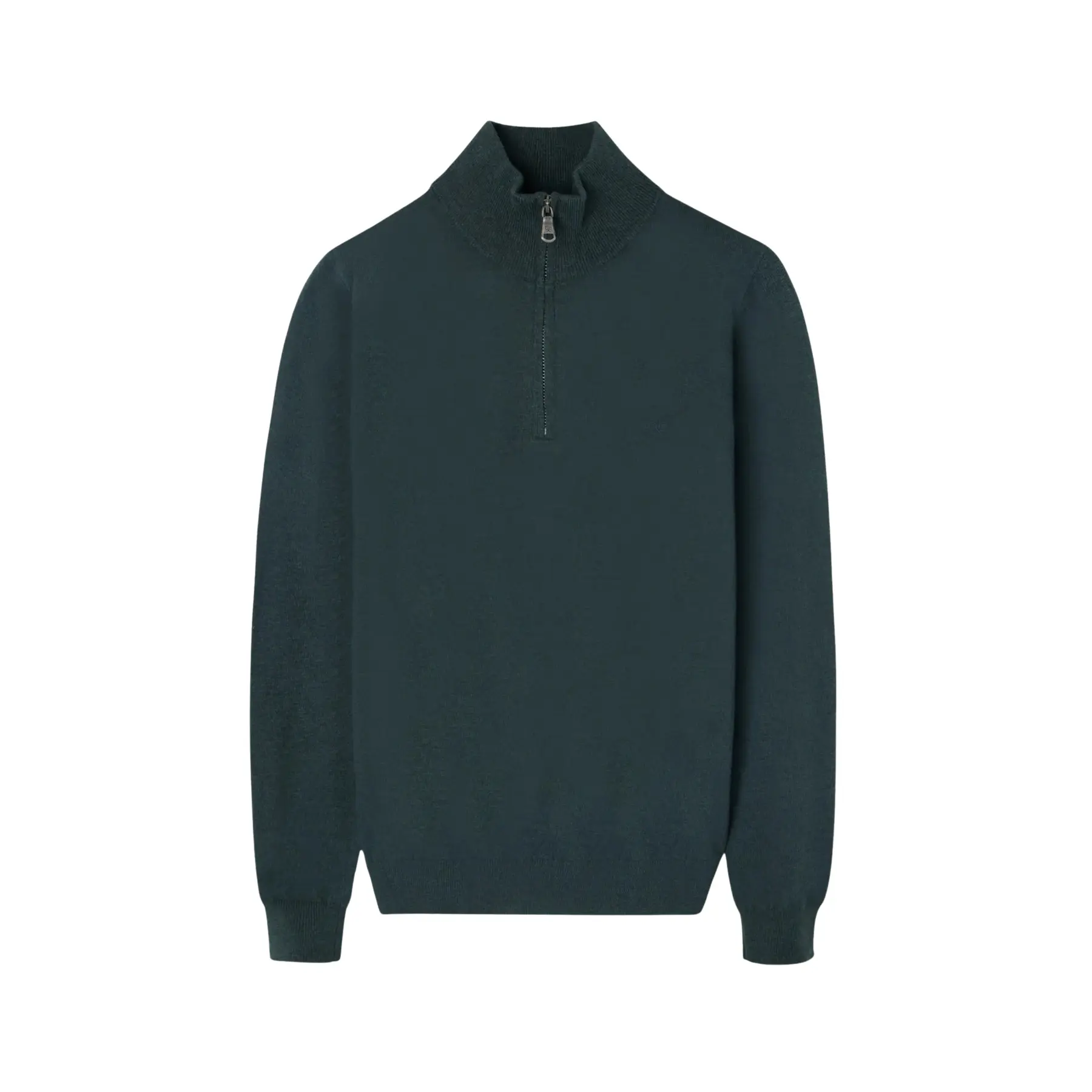Pull col alto 1/4 zip in misto lana Silbon