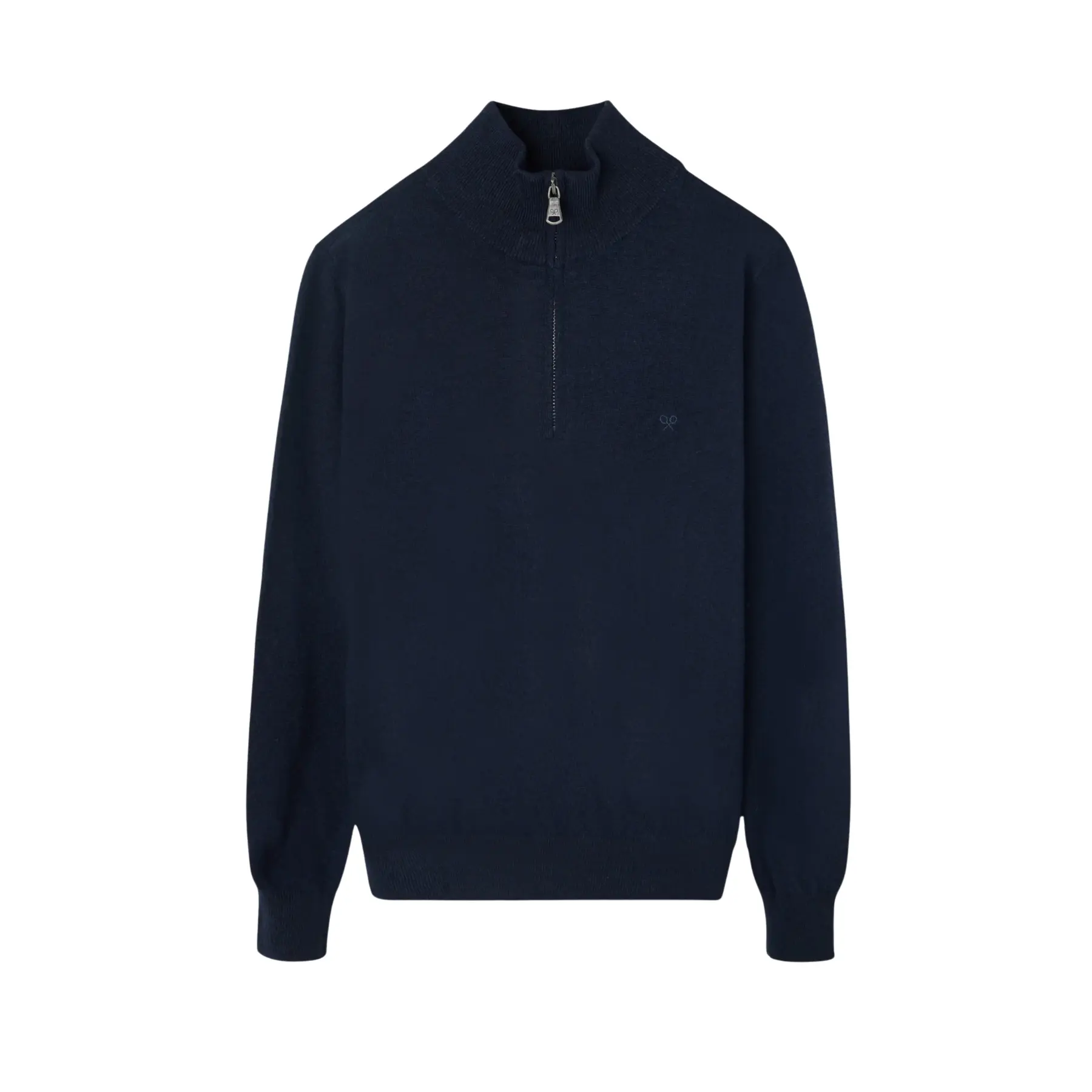 Pull col alto 1/4 zip in misto lana Silbon