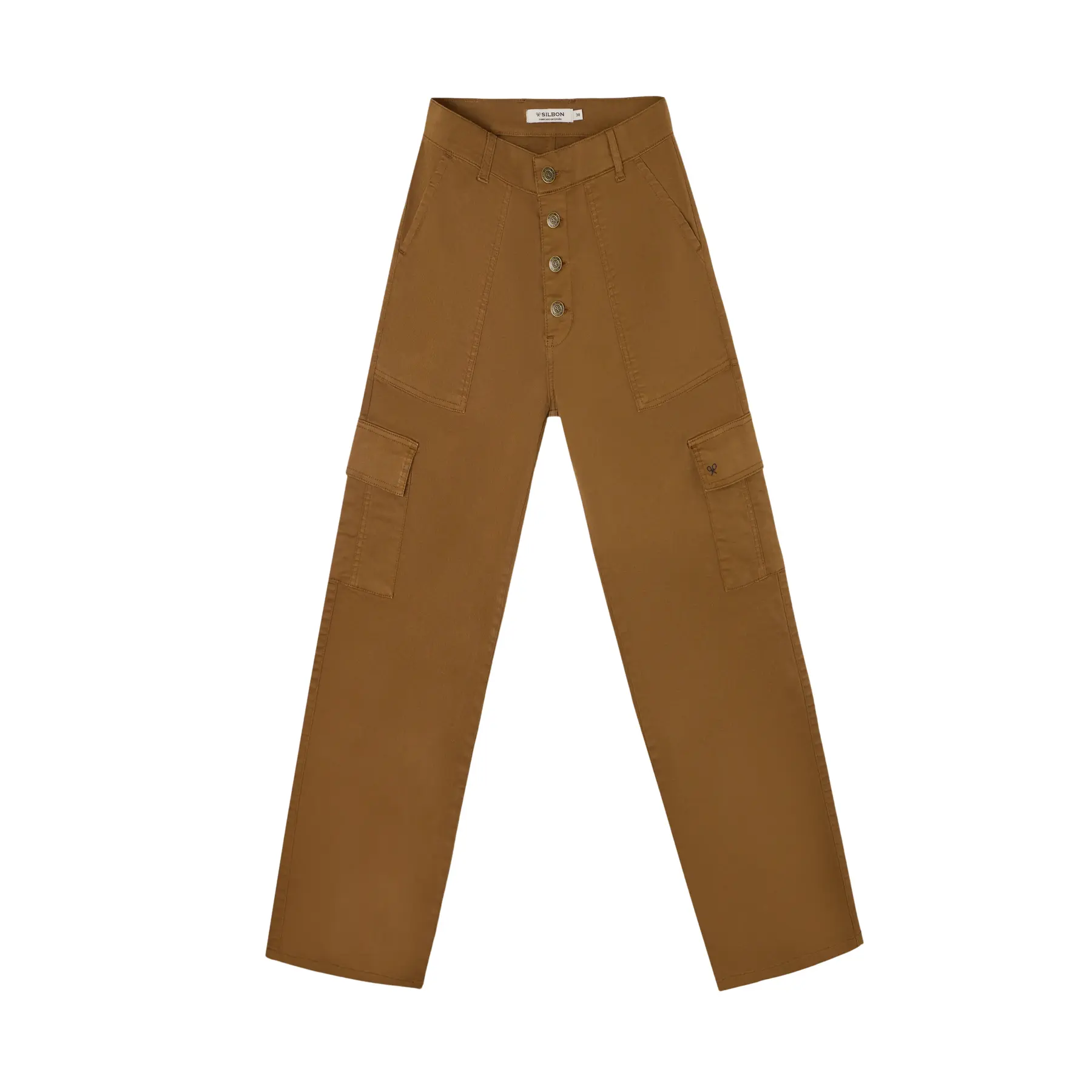 Hochschnittige Cargo-Hose für Damen Silbon