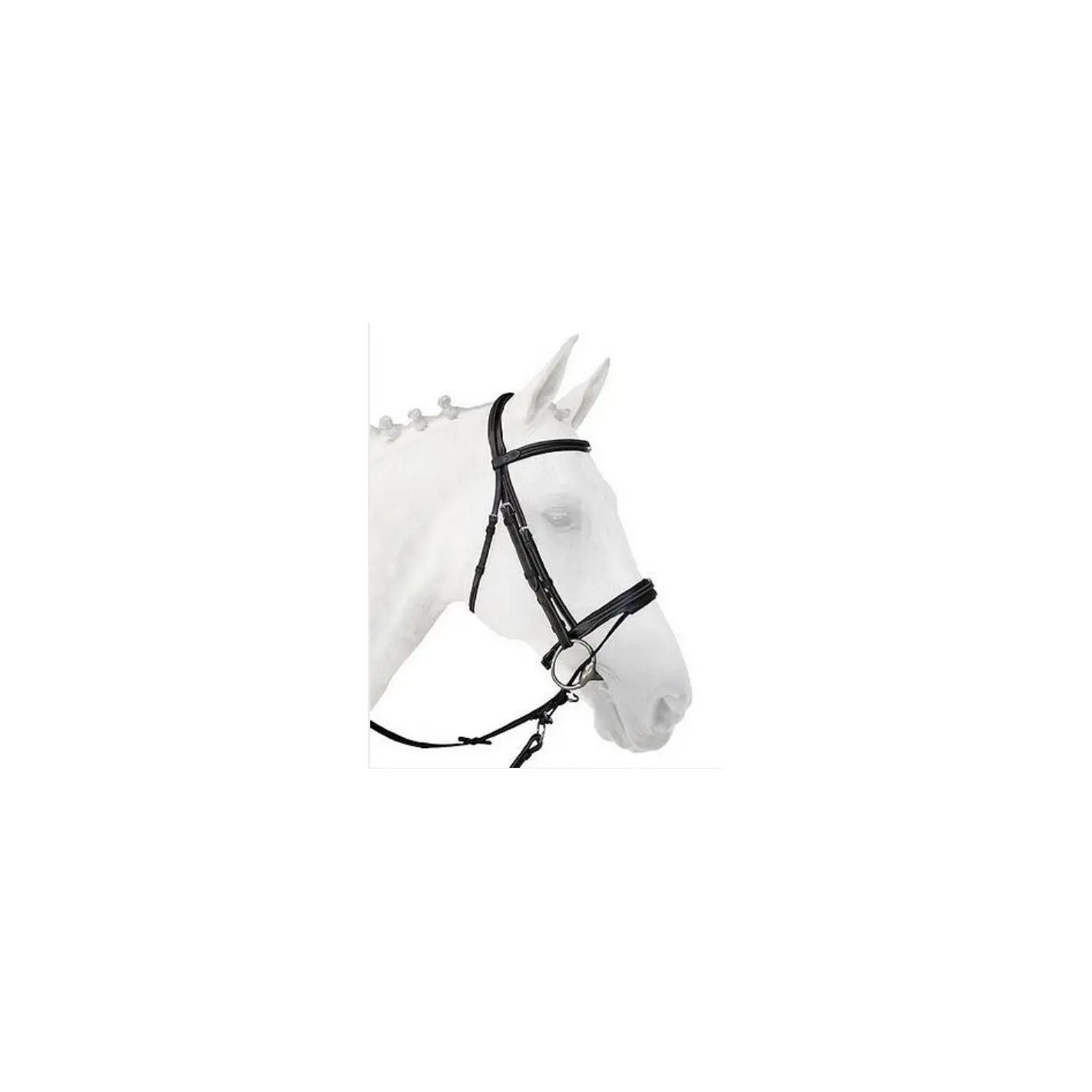 Full equestrian headrest Silver Crown Arezzo