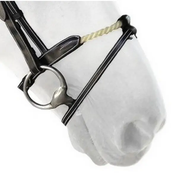 Rope Horse cheek pieces Silver Crown
