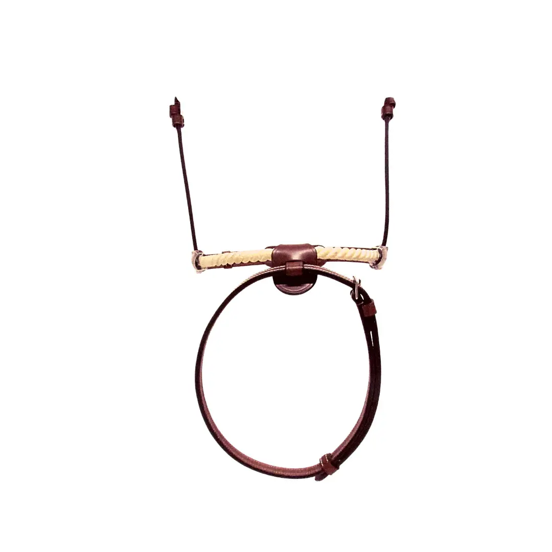 Rope Horse cheek pieces Silver Crown