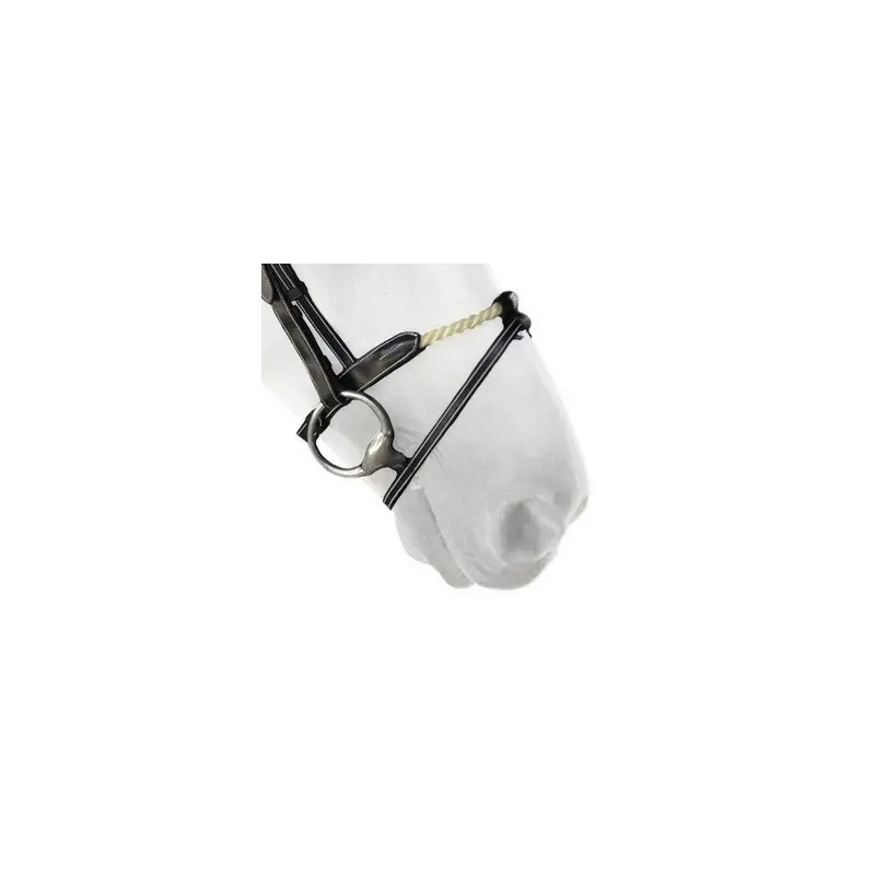Rope Horse cheek pieces Silver Crown