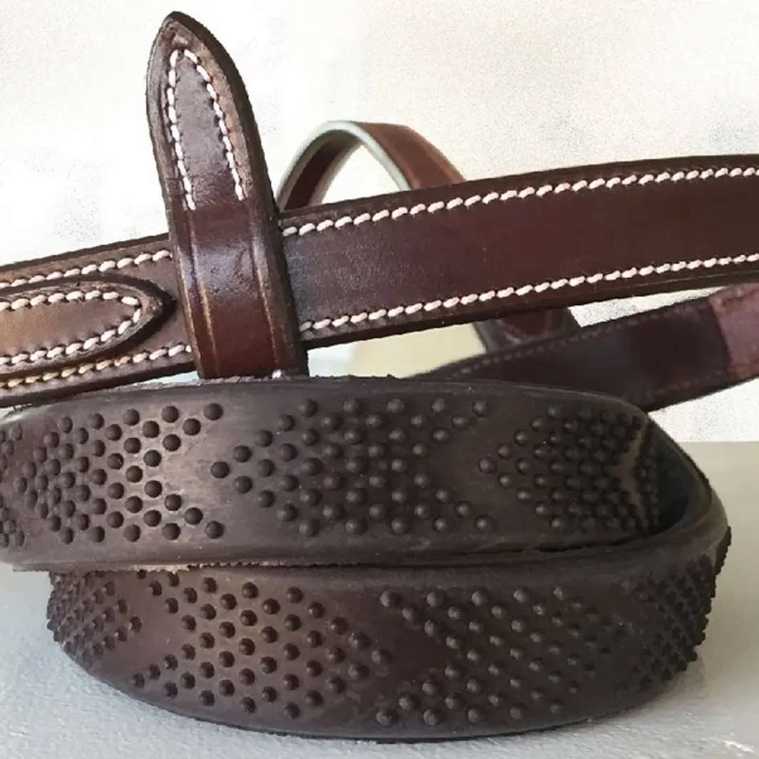 Horse Reins Silver Crown V-Grip