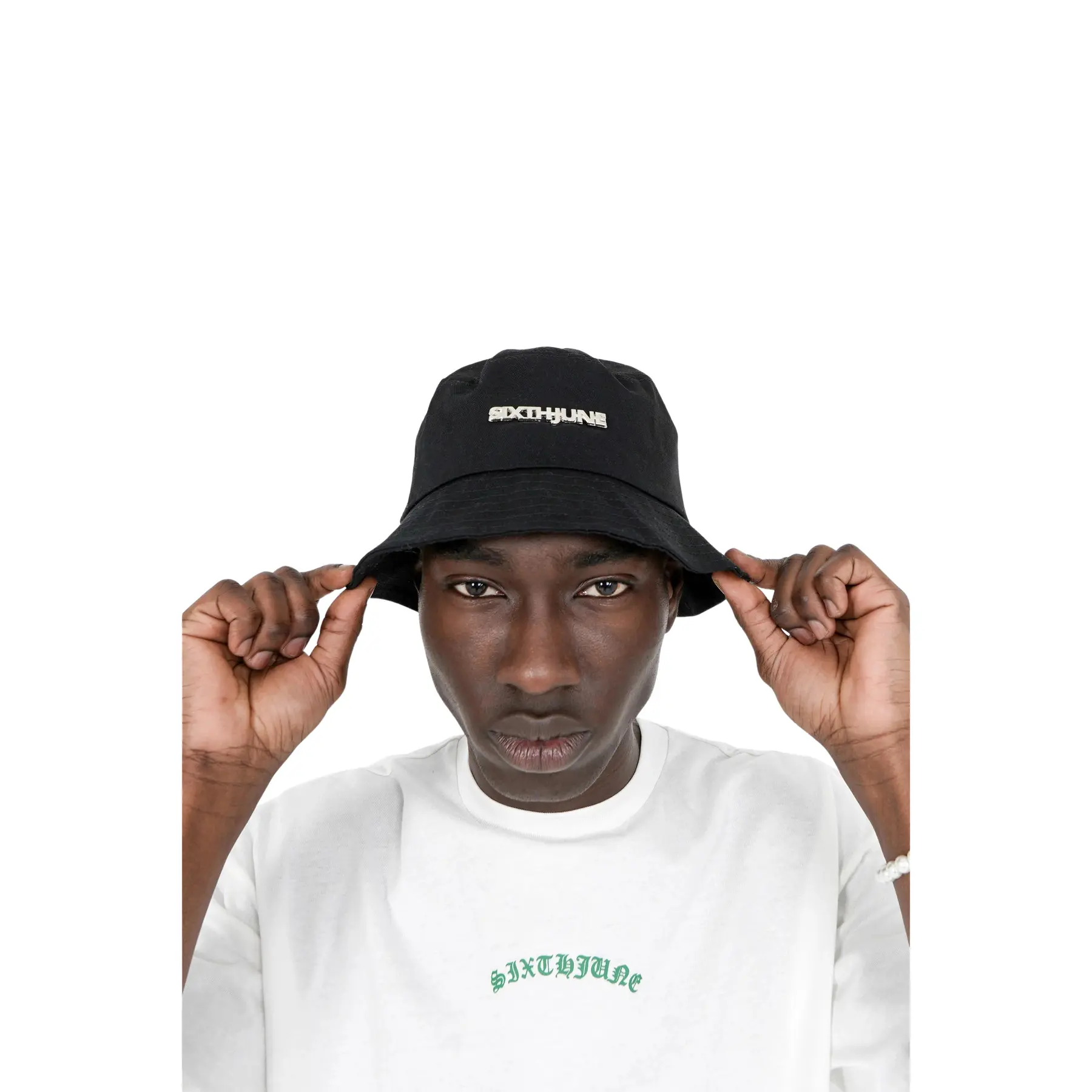 Cappello da pescatore logo metallico Sixth June