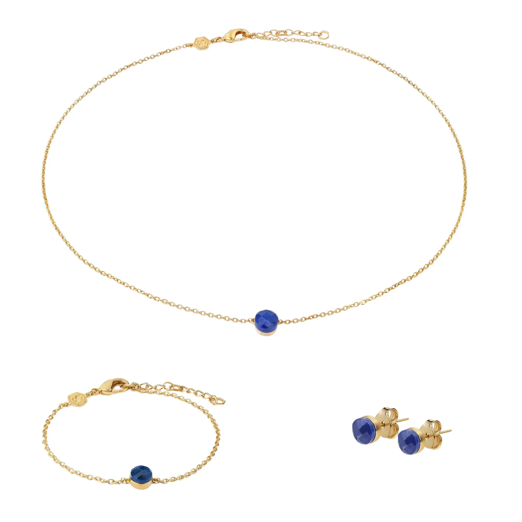 Halskette, Armband und Ohrringe aus lapis-lazuli für Damen Sloya Aurora