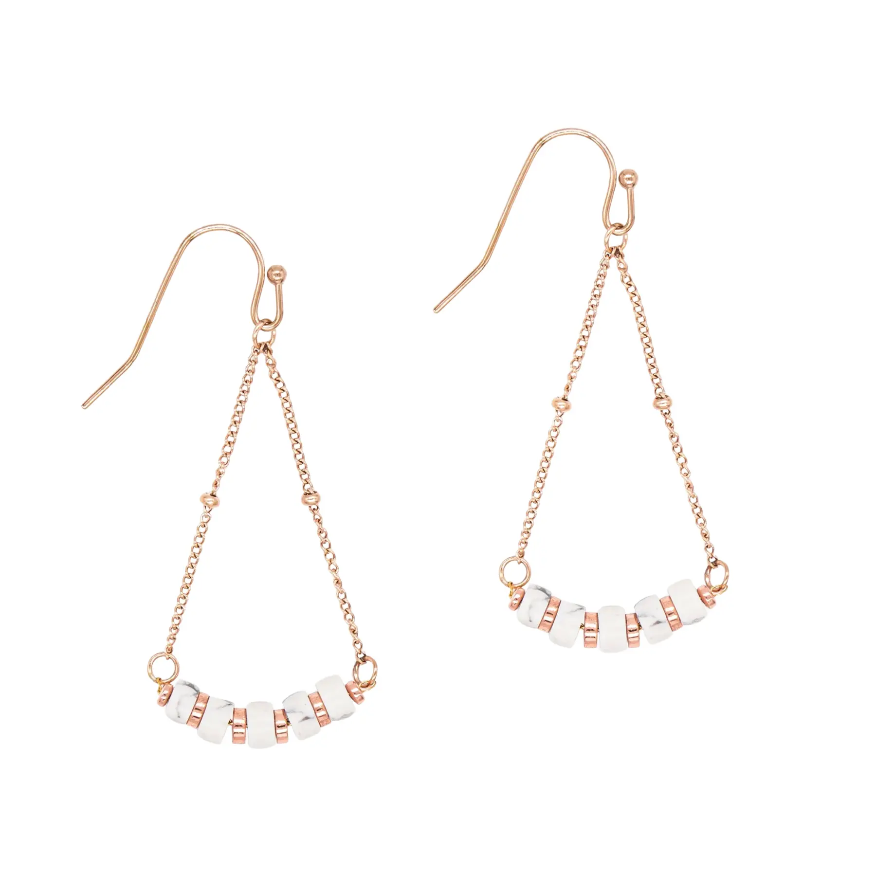Ohrringe aus Howlite für Frauen Sloya Piana