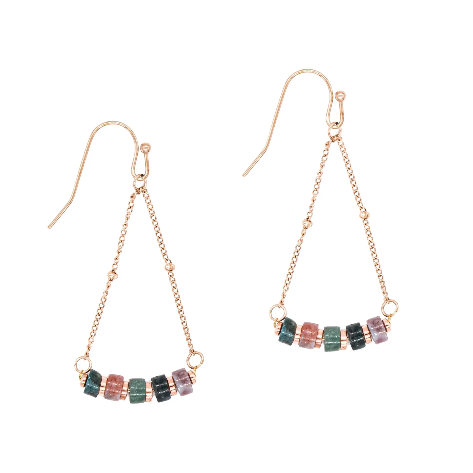 Ohrringe aus Aquamarin-Agate für Frauen Sloya Piana
