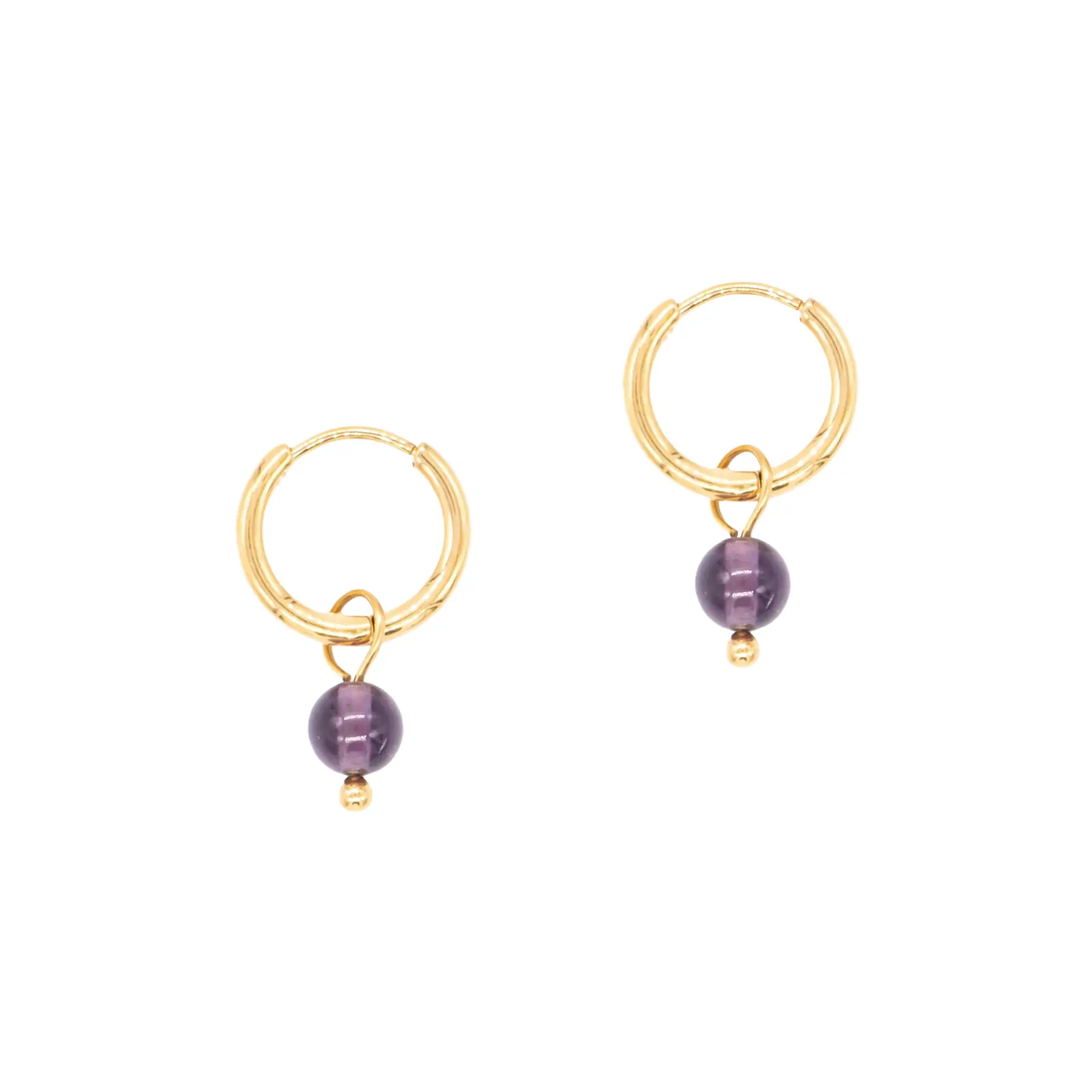 Ohrringe Creolen mit Amethyststeinen für Damen Sloya Serena