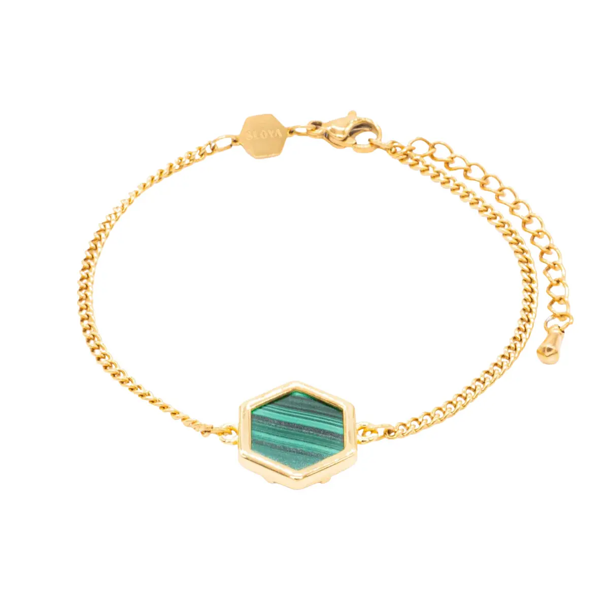 Bracciale in pietre di Malachite donna Sloya Hexalia