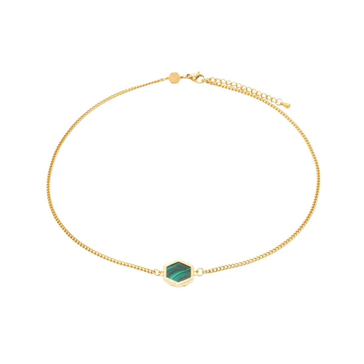 Collana in pietre di malachite donna Sloya Hexalia