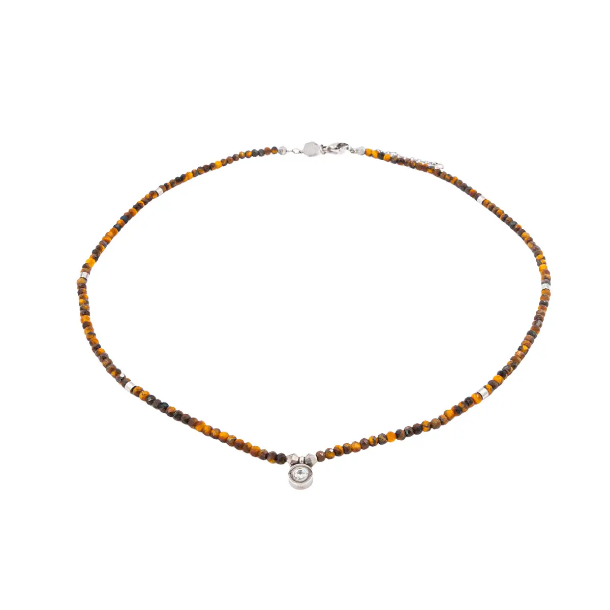 Collana in pietra occhio di tigre donna Sloya Lumia