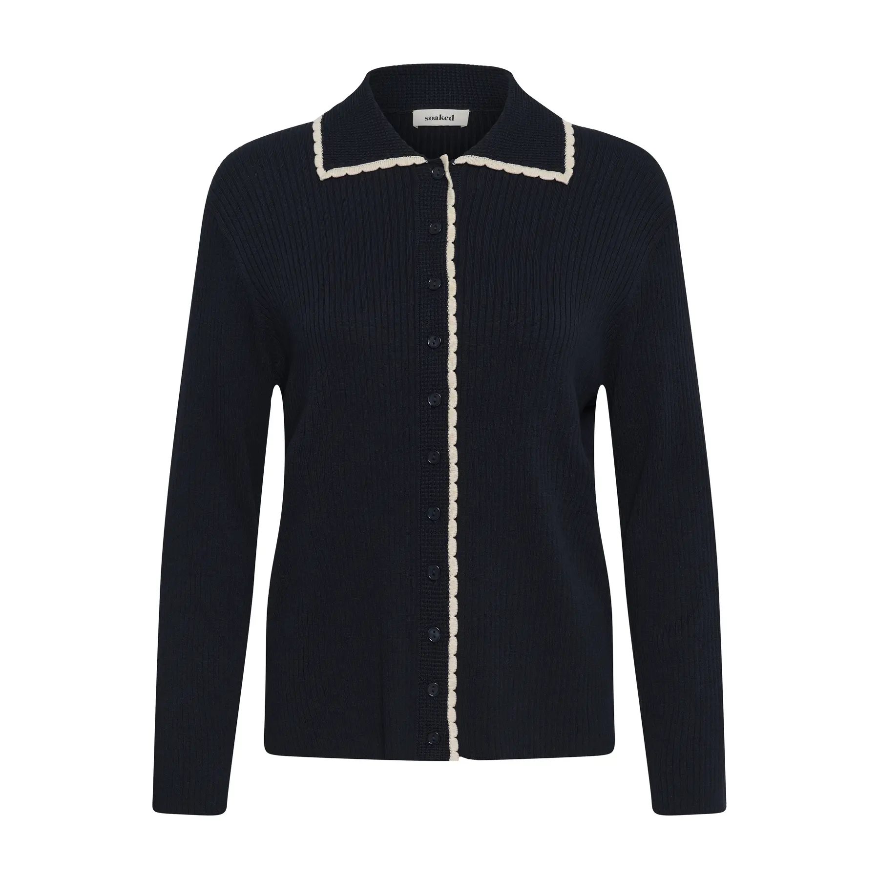 Lockerer Polo-Kragen Cardigan Damen Soaked in Luxury SLLysandra