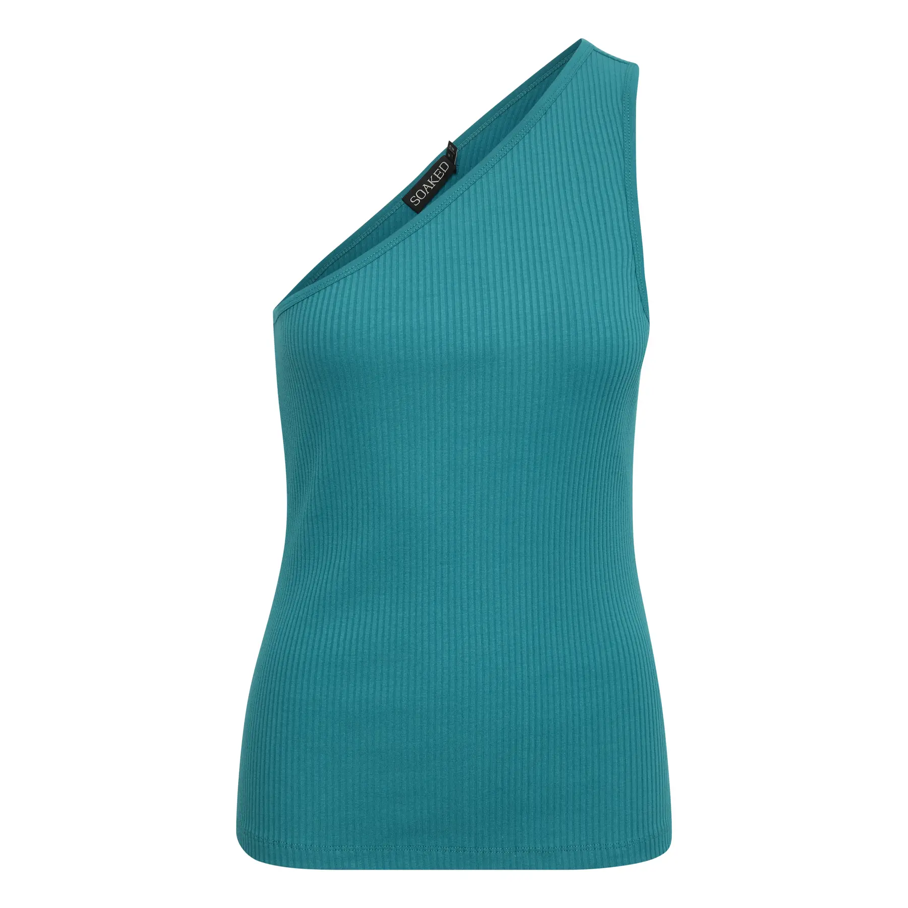 Soaked In Luxury Women's Blue Single-Shoulder Tank Top Simone
