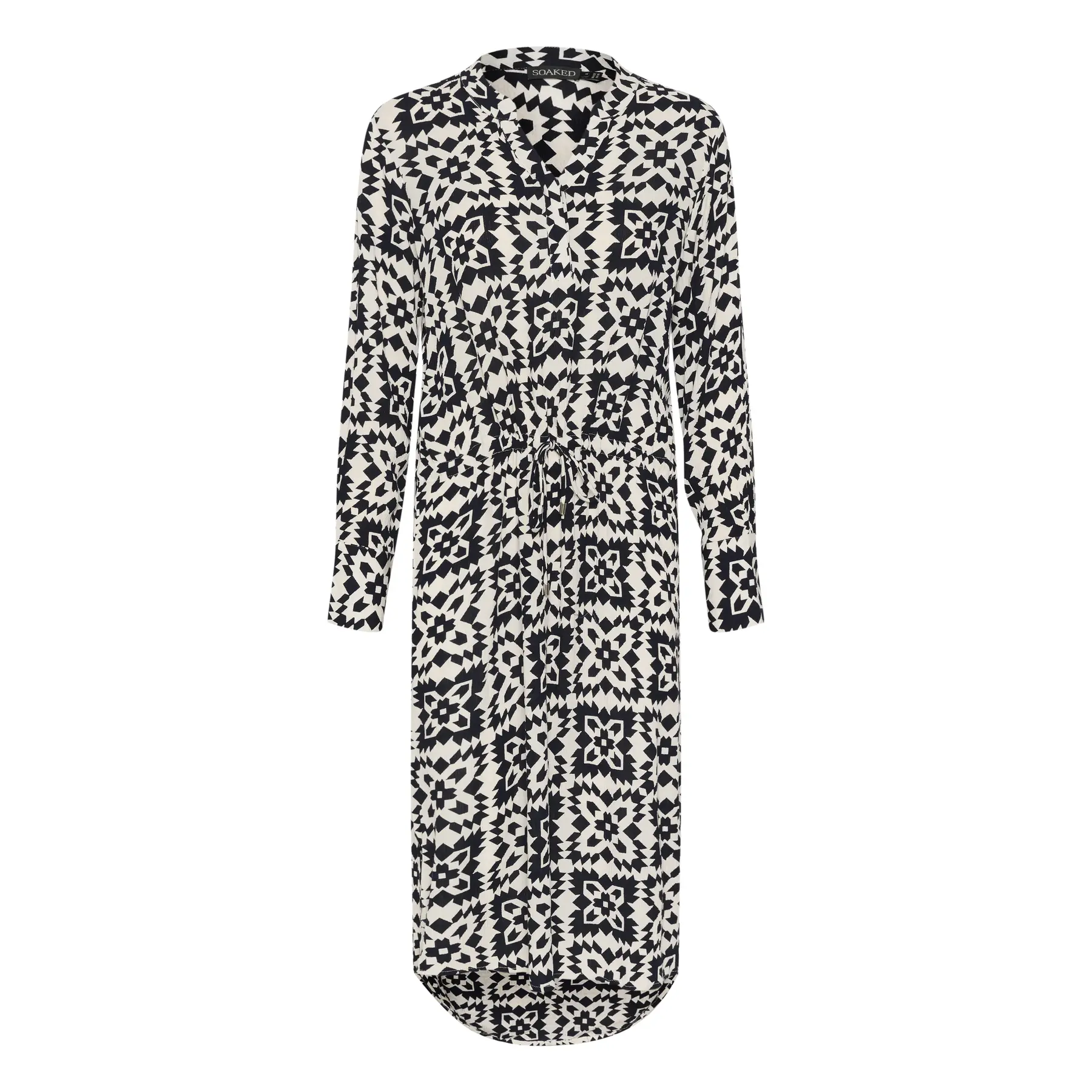 Bedrucktes Kleid mit langen Ärmeln, Damen Soaked in Luxury Zaya