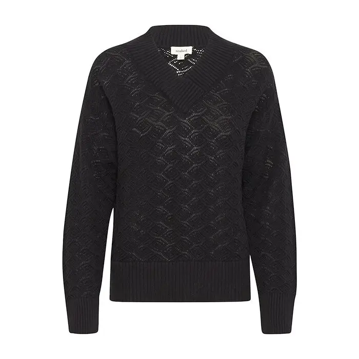 Damen V-Ausschnitt Pulli Soaked in Luxury Musling