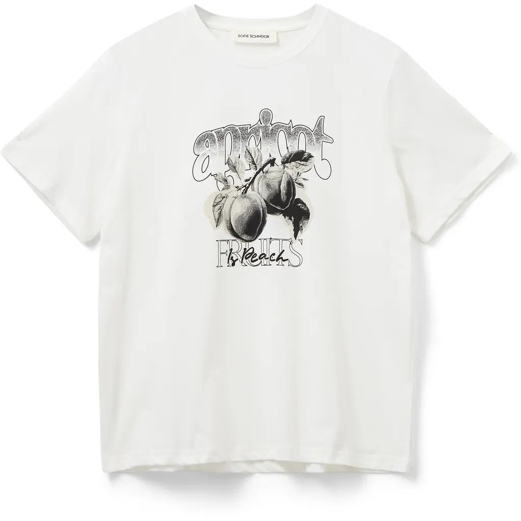 T-Shirt mit aprikosenfarbenem Print für Damen Sofie Schnoor Zena