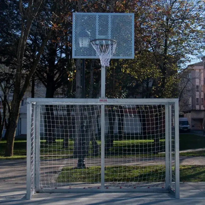 2er-Set Futsal-/Handballtore mit verzinktem Korb, Softee Equipment