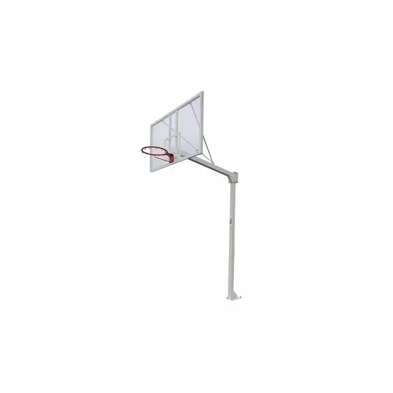Set von 2 Einrohr-Basketballkörben mit Basis für Verankerung - ohne Brett oder Reifen Softee Equipment Deluxe