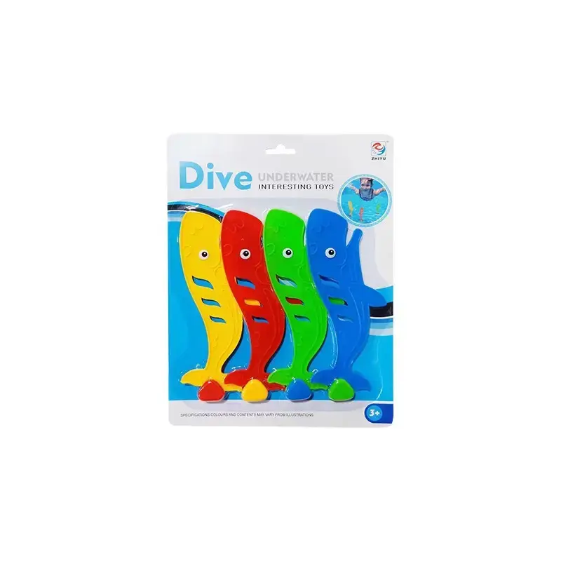 4er-Set Badespielzeug in Form eines Wasserwals Softee