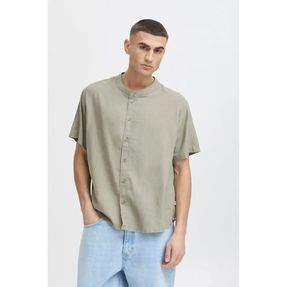 Camicia col mandarino Solid Allan