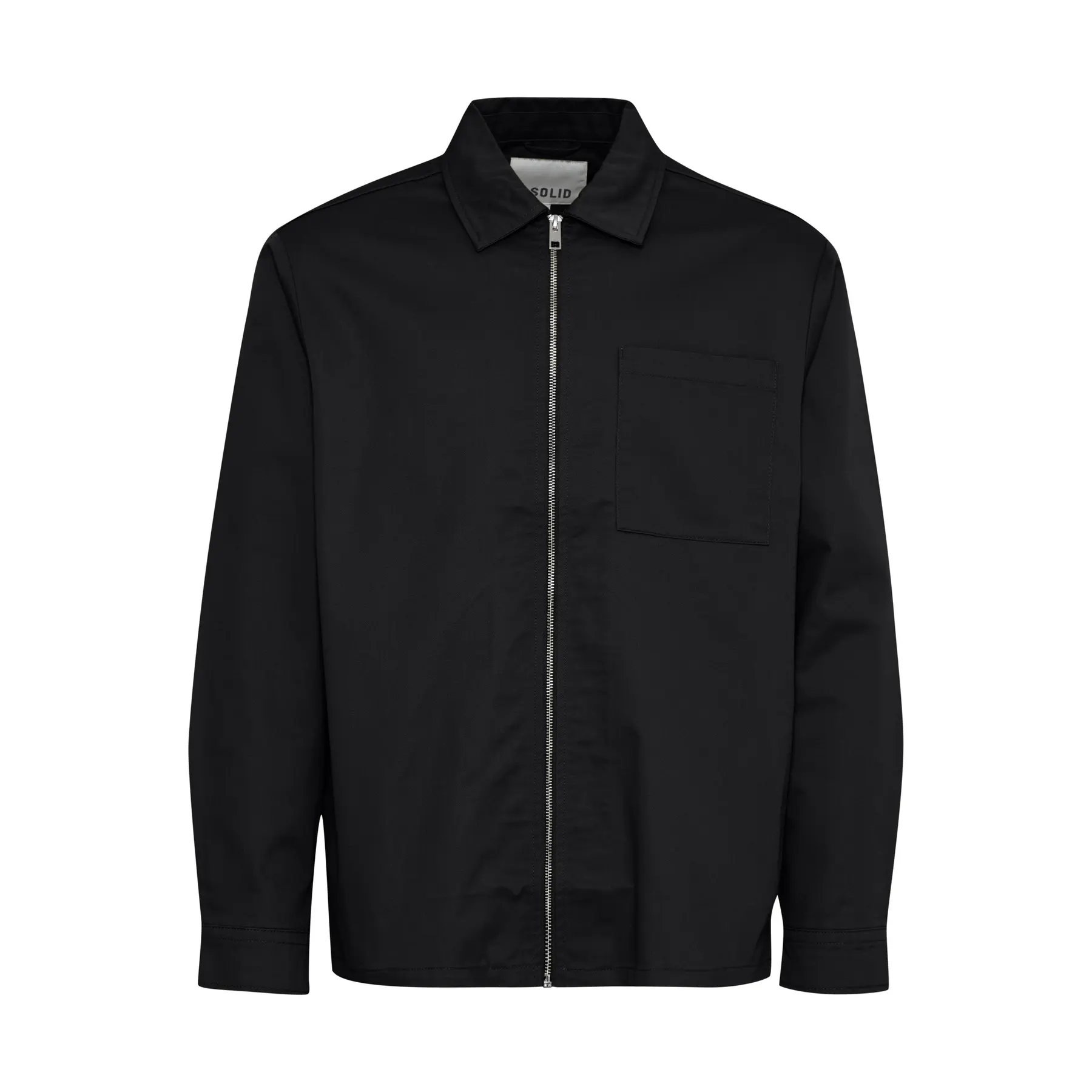Camicia con zip Solid Elon