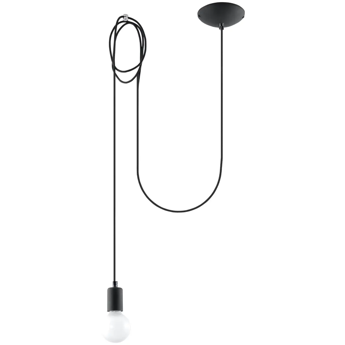 Sollux Lighting Black Hanging Lamp Edison 1