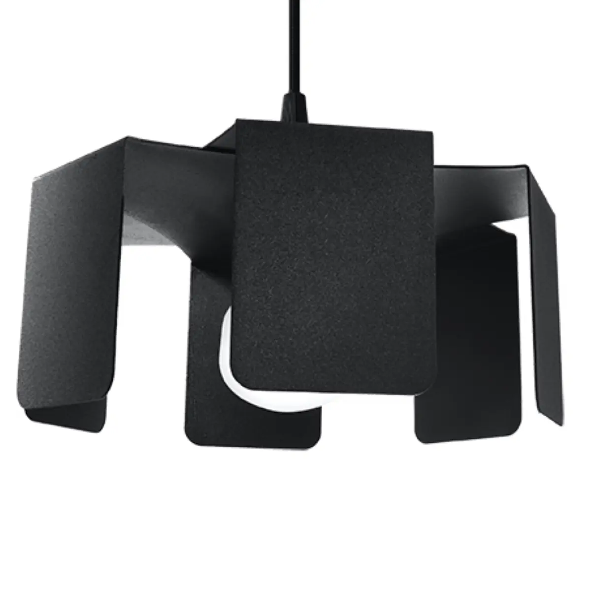 Sollux Lighting Black Hanging Lamp Tulip