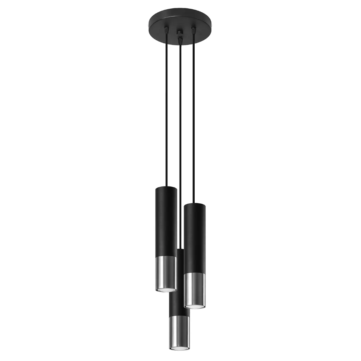 Sollux Lighting Black Hanging Lamp Loopez 3P