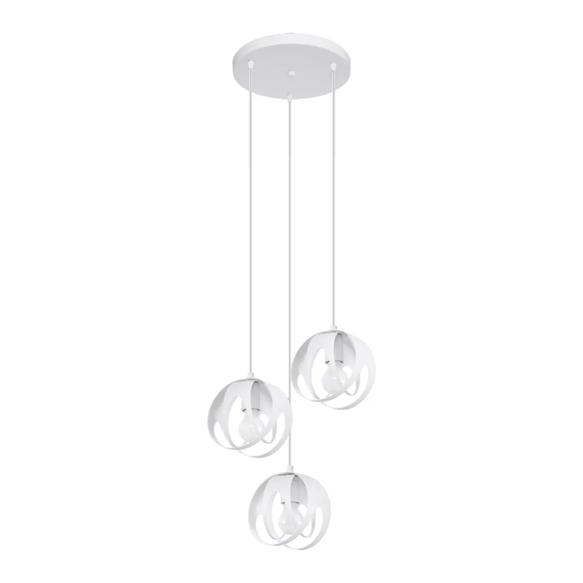 Sollux Lighting White Hanging Lamp Tulos 3P