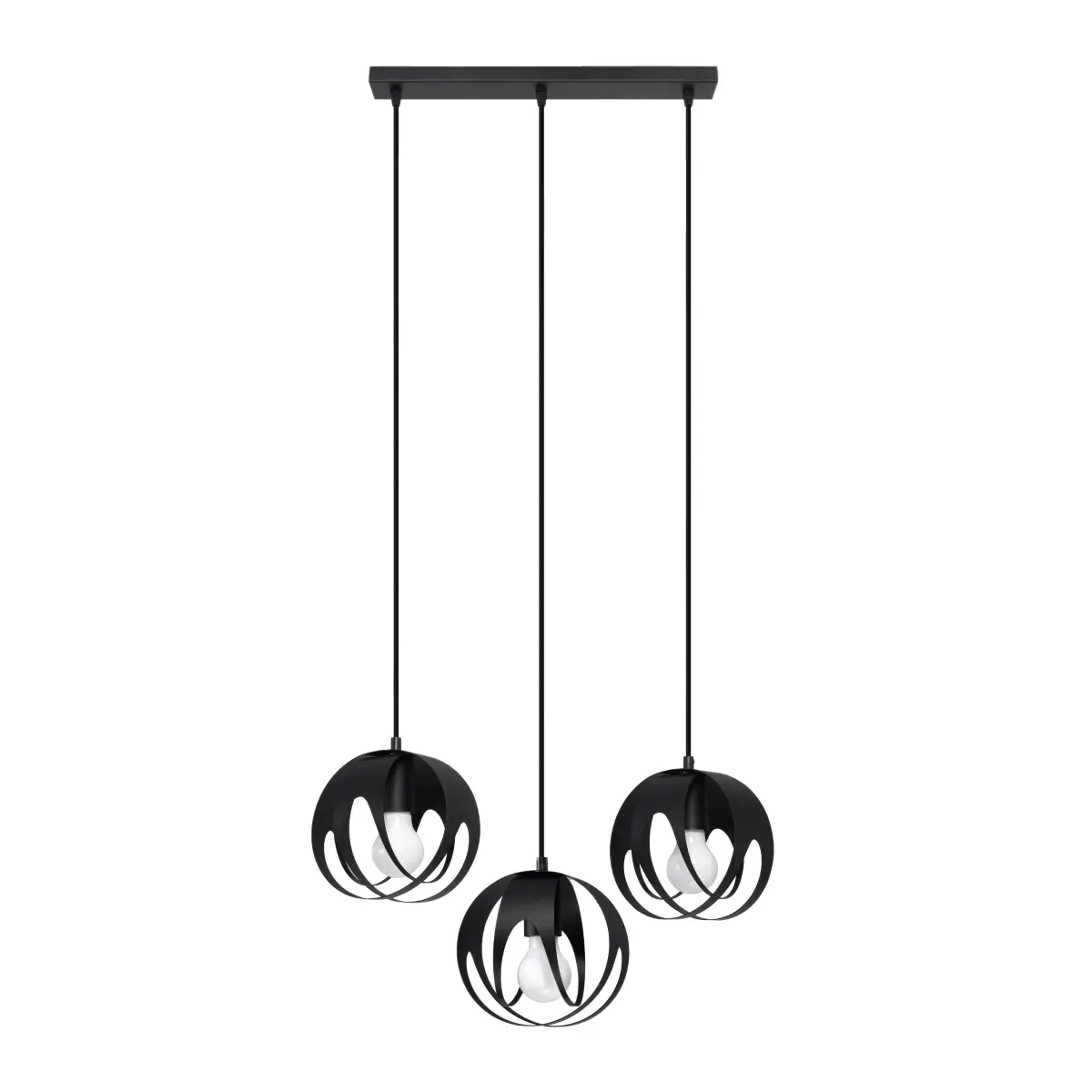 Sollux Lighting Black Hanging Lamp Tulos 3L