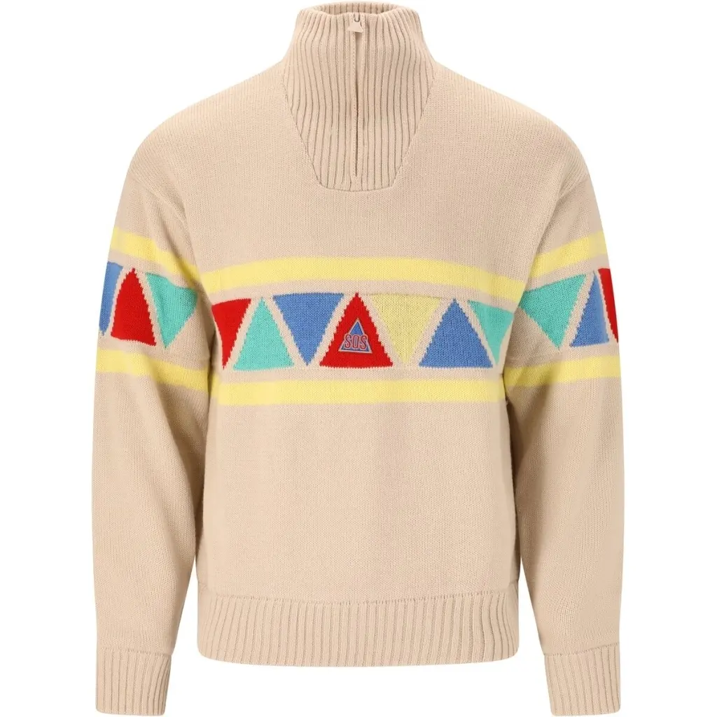 Felpa con zip antivento SOS Uni knit