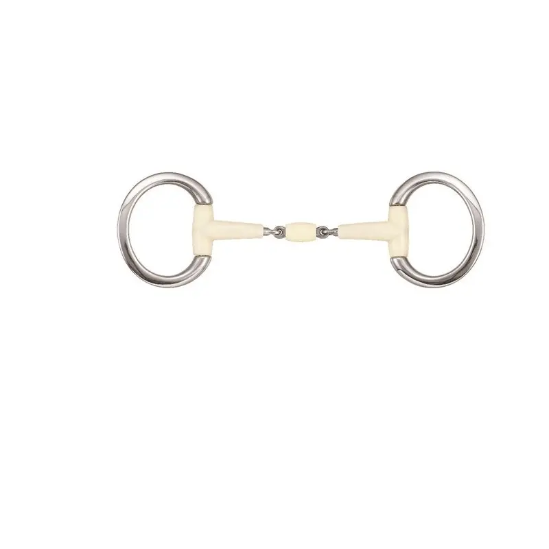 Double jointed olive bit for horses + roller Soyo Happy mouth