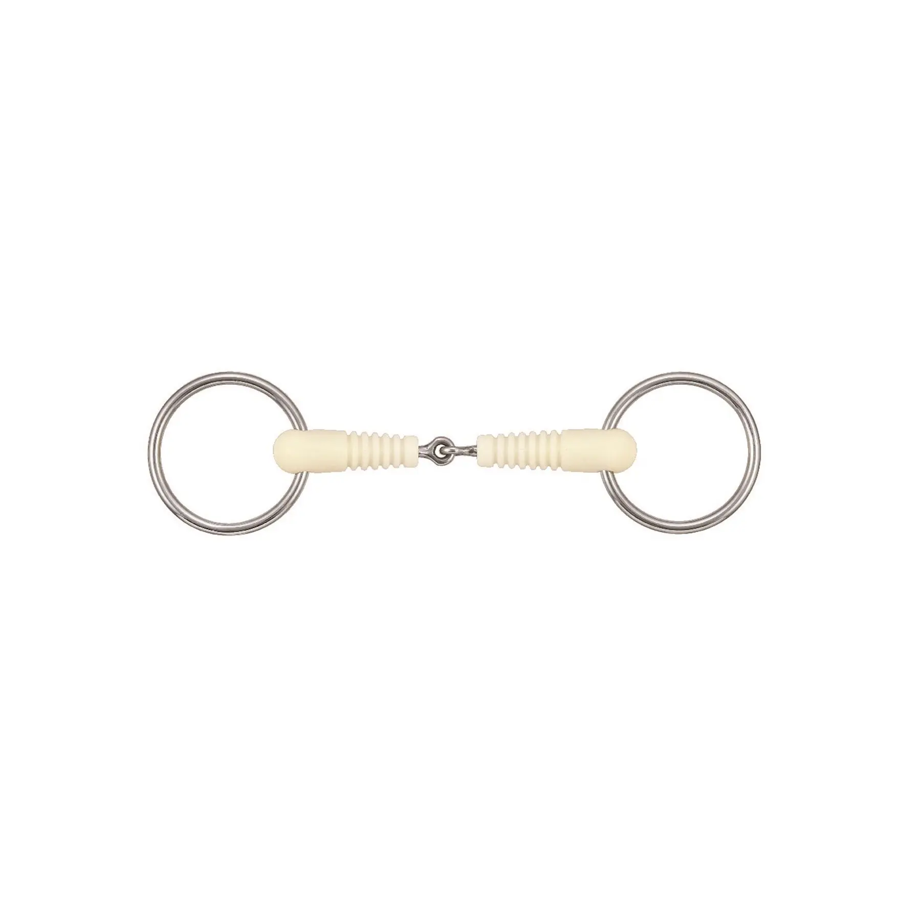Two-ring snaffle bit removable horse single joint Soyo Happy mouth "ribbed"
