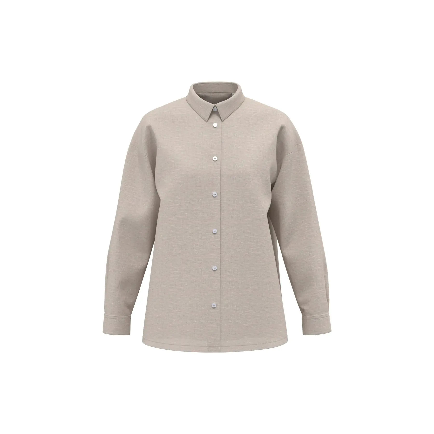 Oversize Damen Langarmhemd aus Leinen Spasso