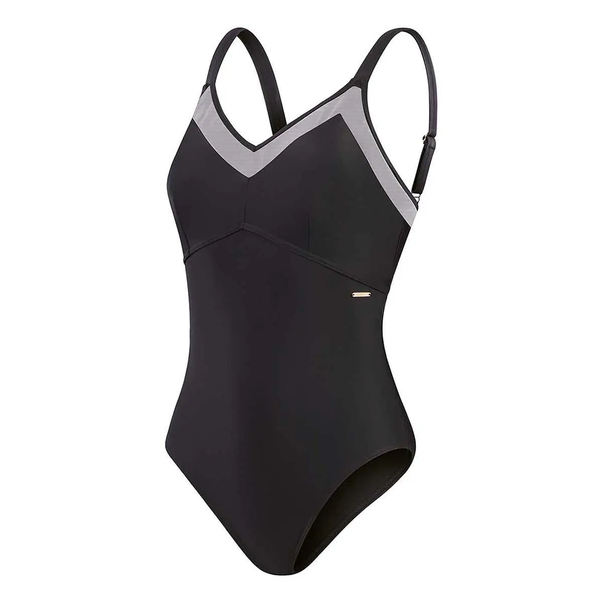 Badeanzug, Damen Speedo Eco Mesh Detail 1p Bla
