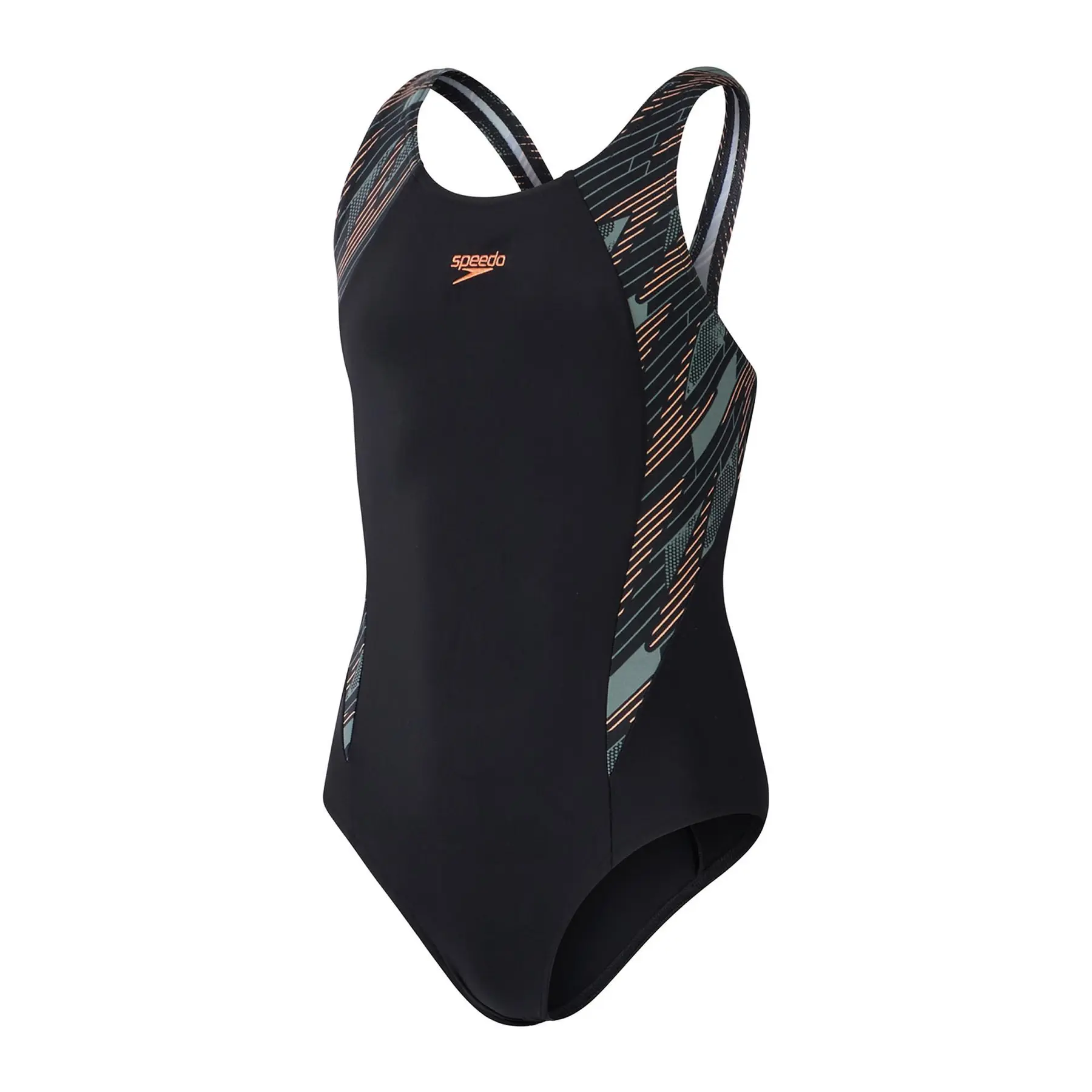 Badeanzug, Mädchen Speedo Eco H-Boom Splice Muscleback