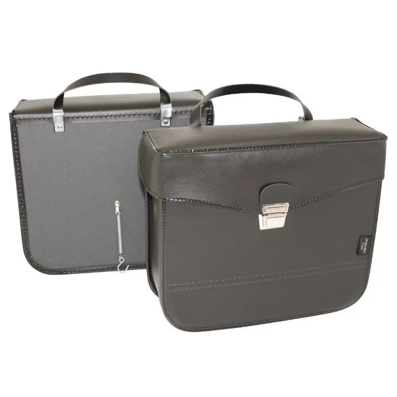Image of Paar Fahrrad-Hinterradtaschen seitliche Befestigung Haken - Lederoptik Sportfabric S17 33 x 11 x 28 cm