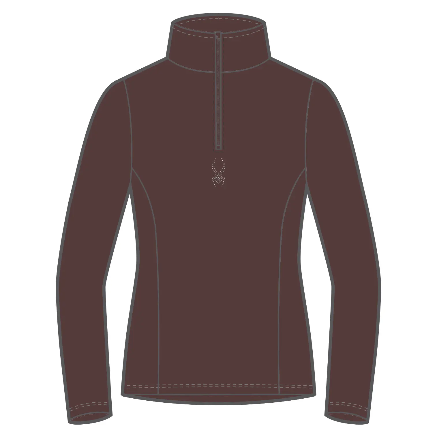 Pullover 1/2 Reißverschluss Damen Spyder Shimmer Bug
