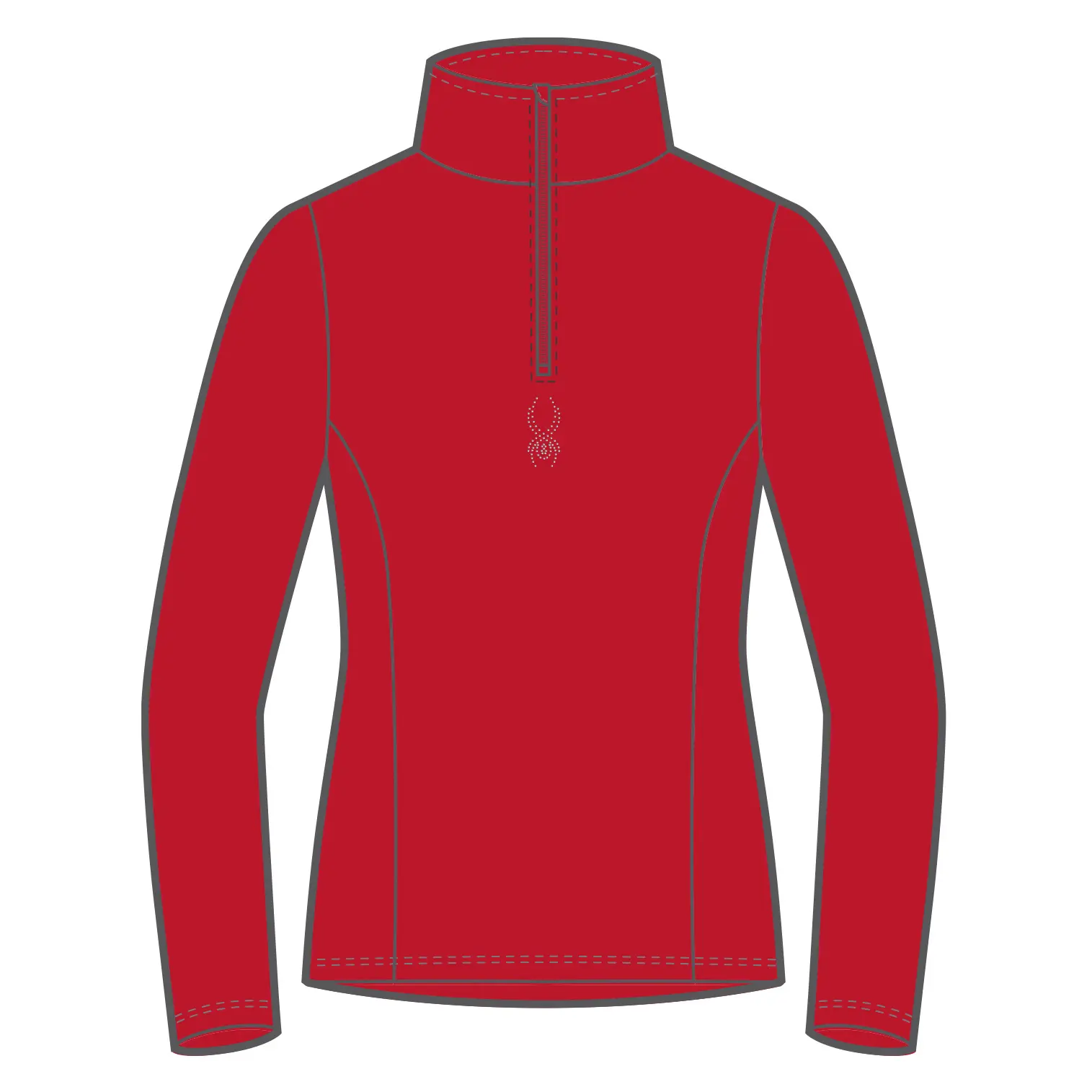 Pullover 1/2 Reißverschluss Damen Spyder Shimmer Bug