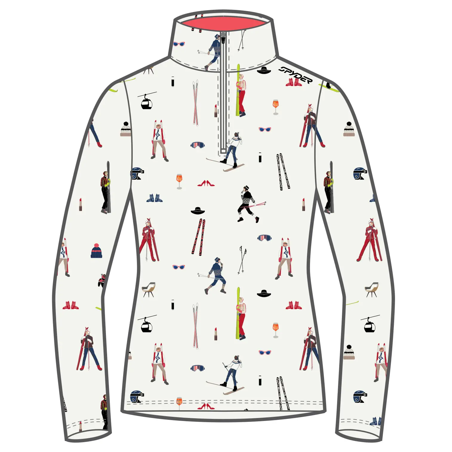 1/2 Zip Pullover voor vrouwen Spyder Vidid