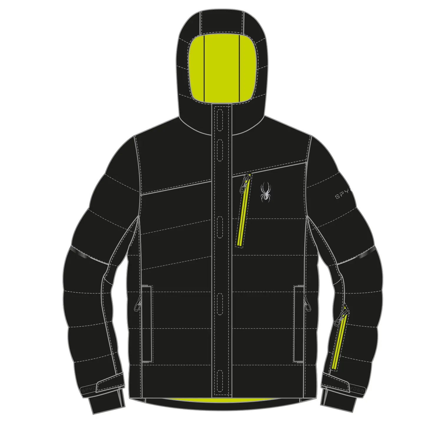 Daunenjacke mit Kapuze Spyder Whiteout