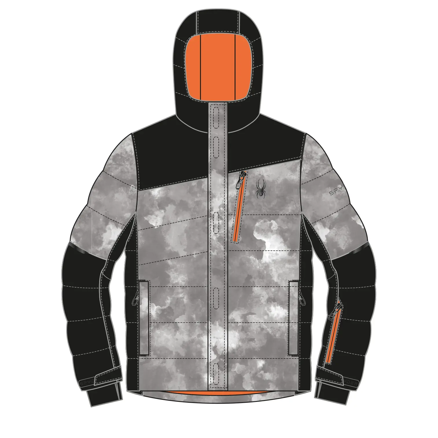Daunenjacke mit Kapuze Spyder Whiteout