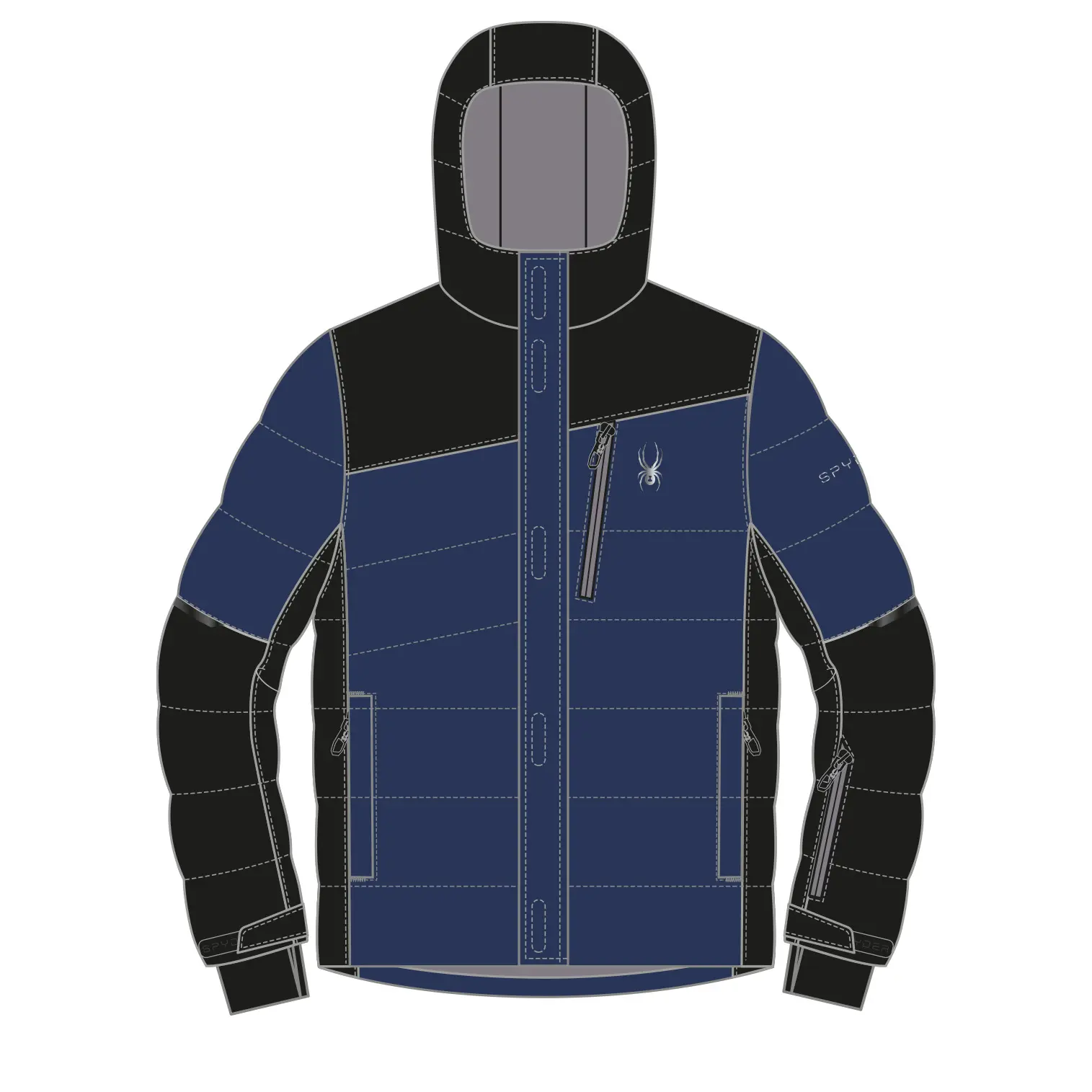Daunenjacke mit Kapuze Spyder Whiteout