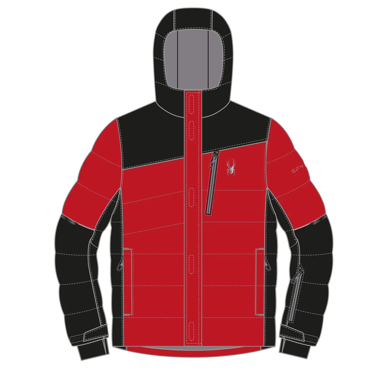 Hooded jacket Spyder Whiteout