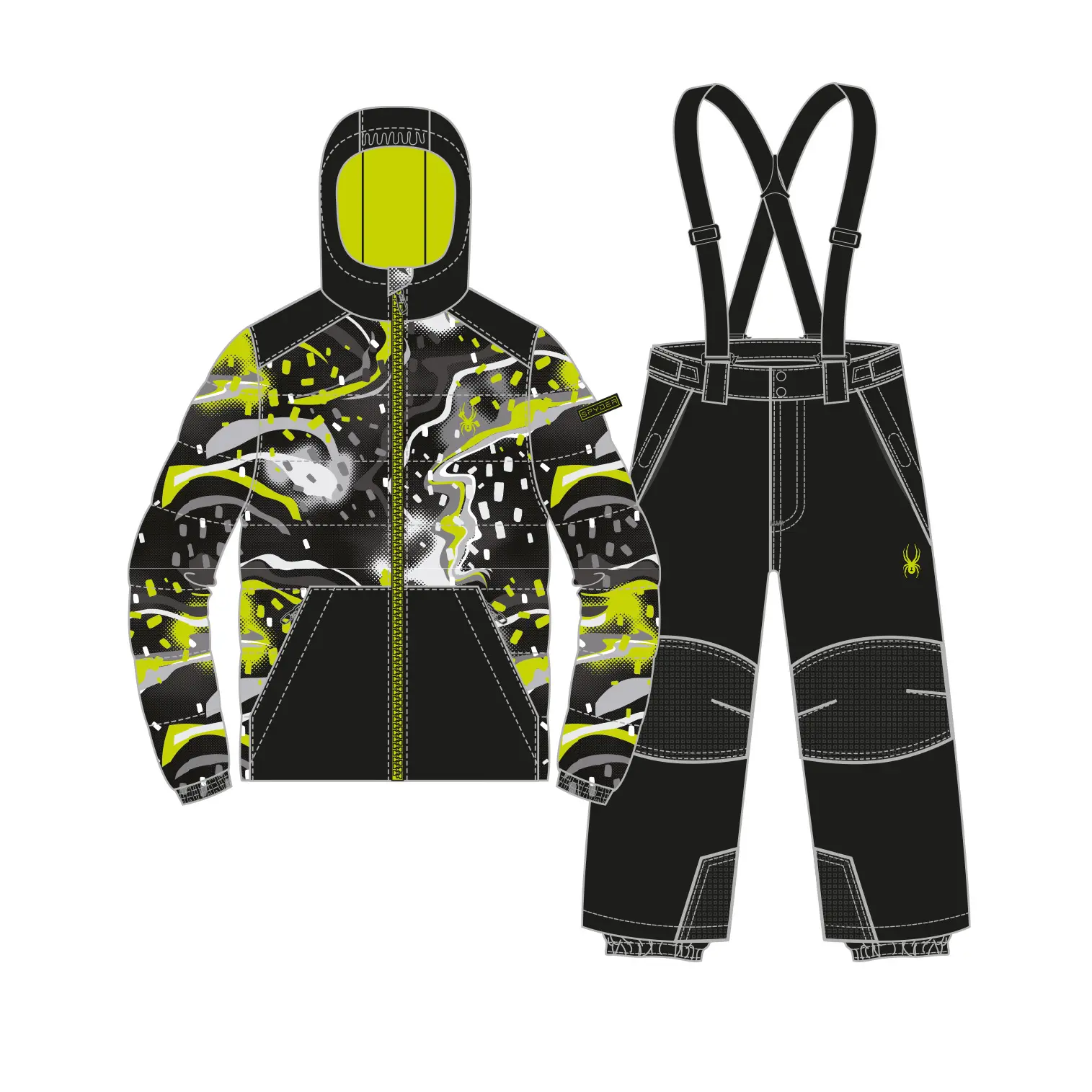 Skianzug Baby Junge Spyder Shredder