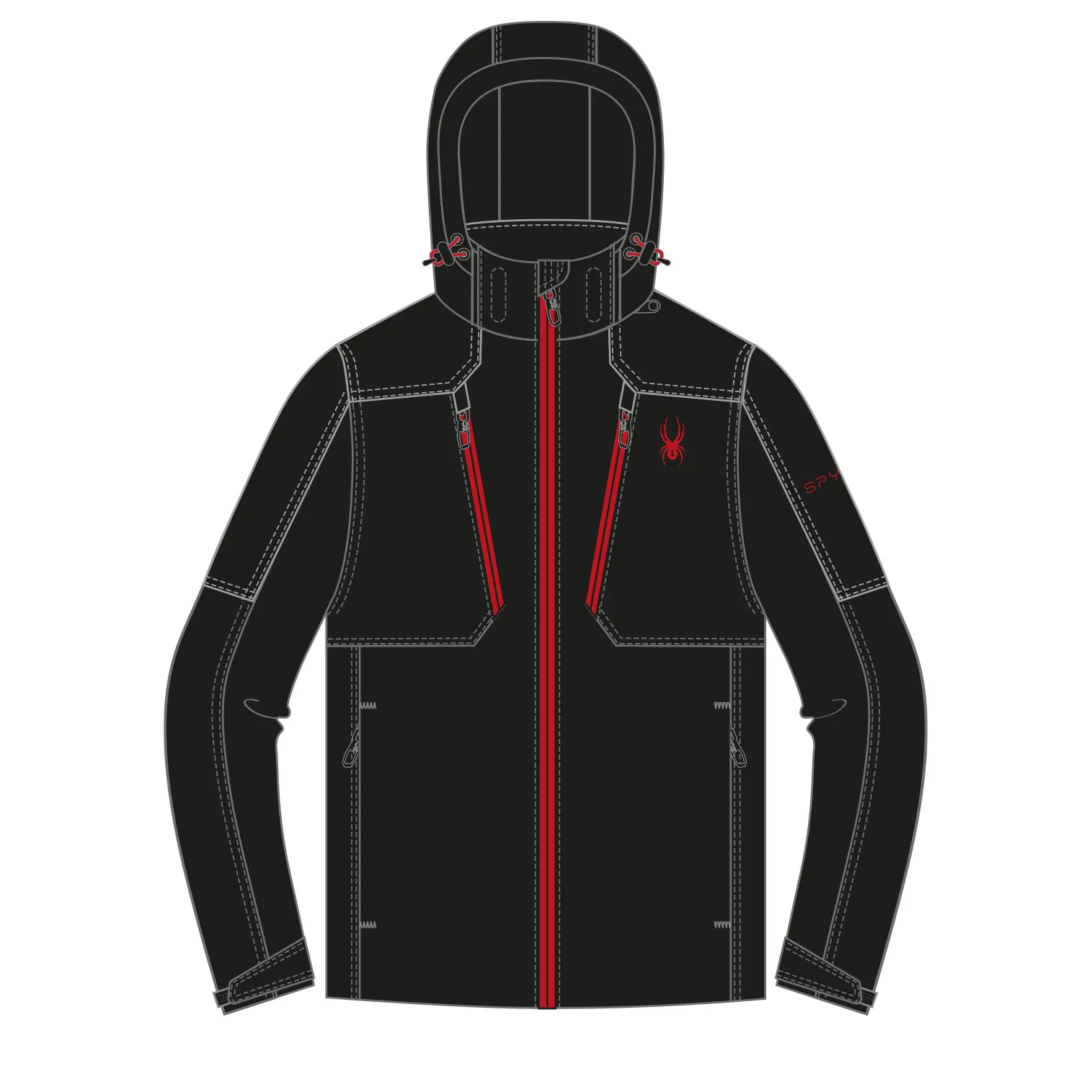 Ski-jack met capuchon Spyder Mandatory