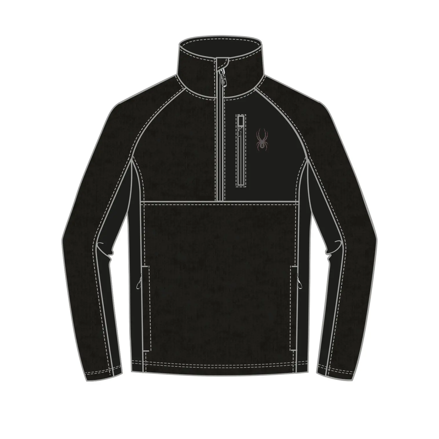 Fleece 1/4 Reißverschluss Spyder Core