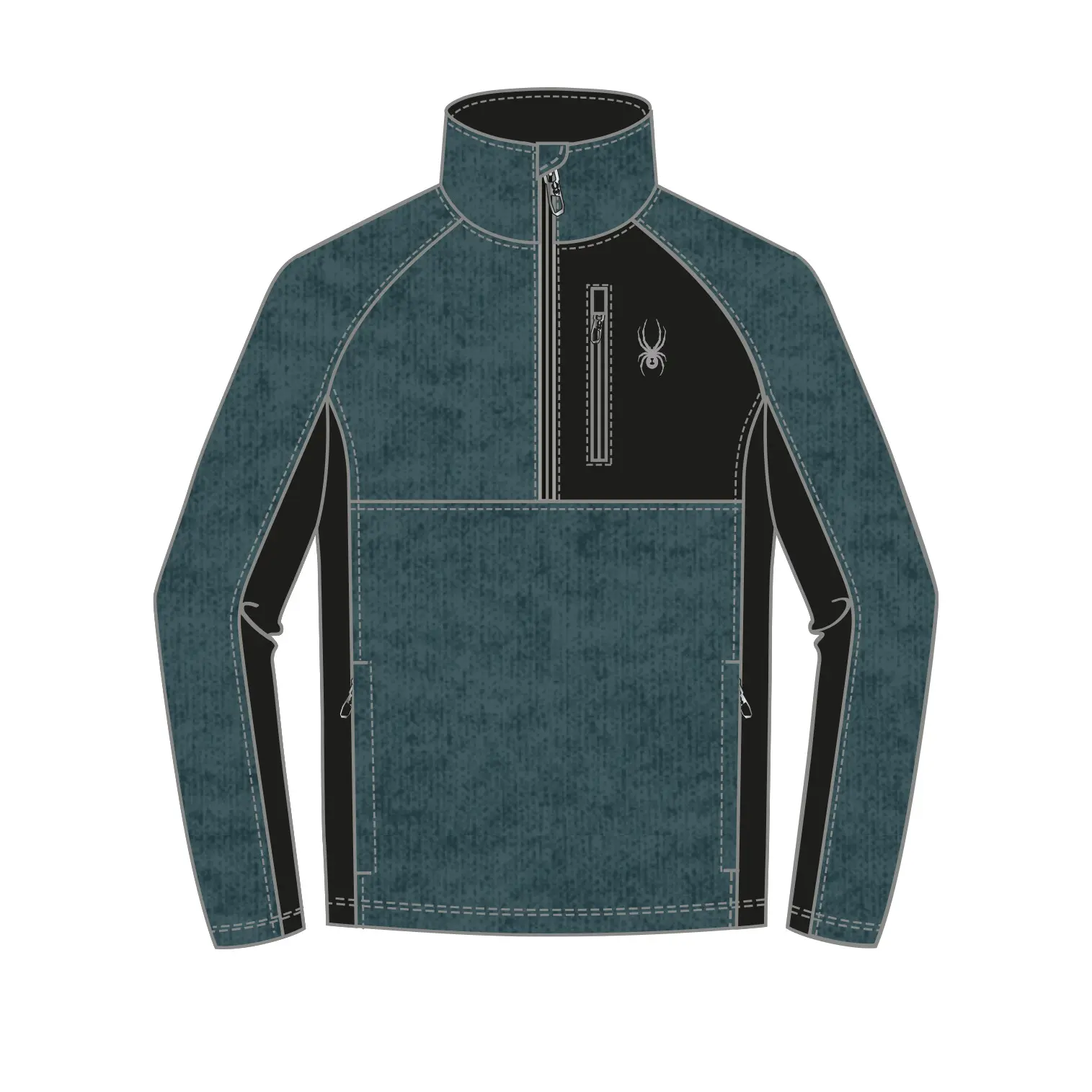 1/4 rits fleece Spyder Core