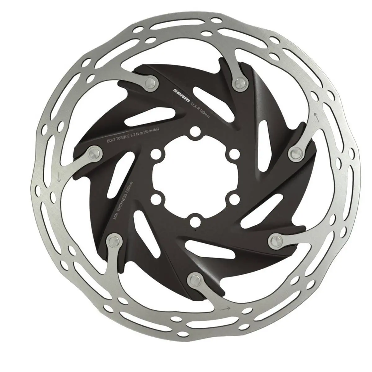 Scheiben Sram Rotor Centerline Xr 2P 160Mm Blk Ss Rounded